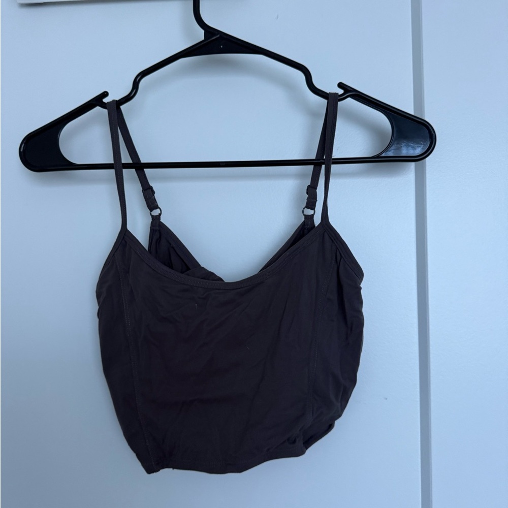 Alphalete Chocolate Brown Spaghetti Strap Top